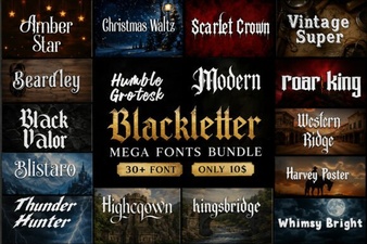 Design Modern Gothic Typography with the Ultimate Font Bundle